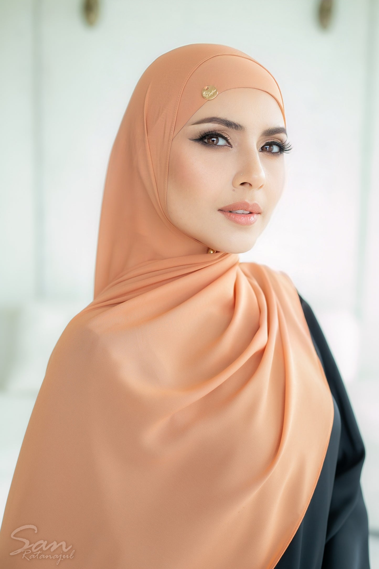 PEACE PINK ~ Sakinah: Chiffon Matching Hijab Set
