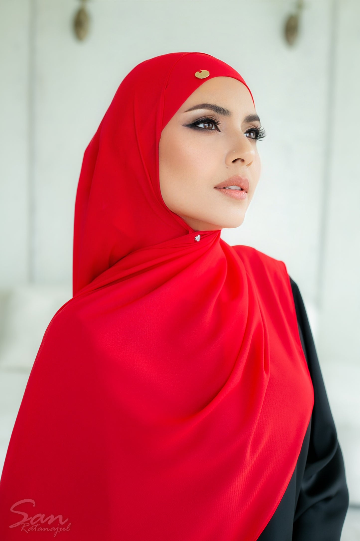 POPPY LOVES ~ Sakinah: Chiffon Matching Hijab Set