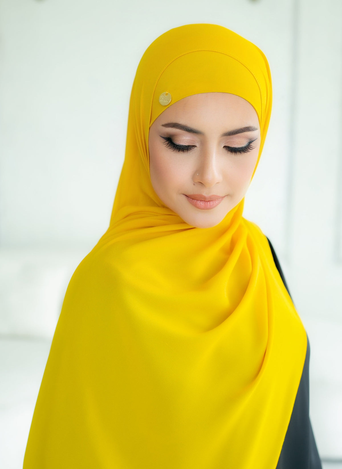 TUSCAN SUN ~ Chiffon matching hijab set. (Hijab+Underscarves)