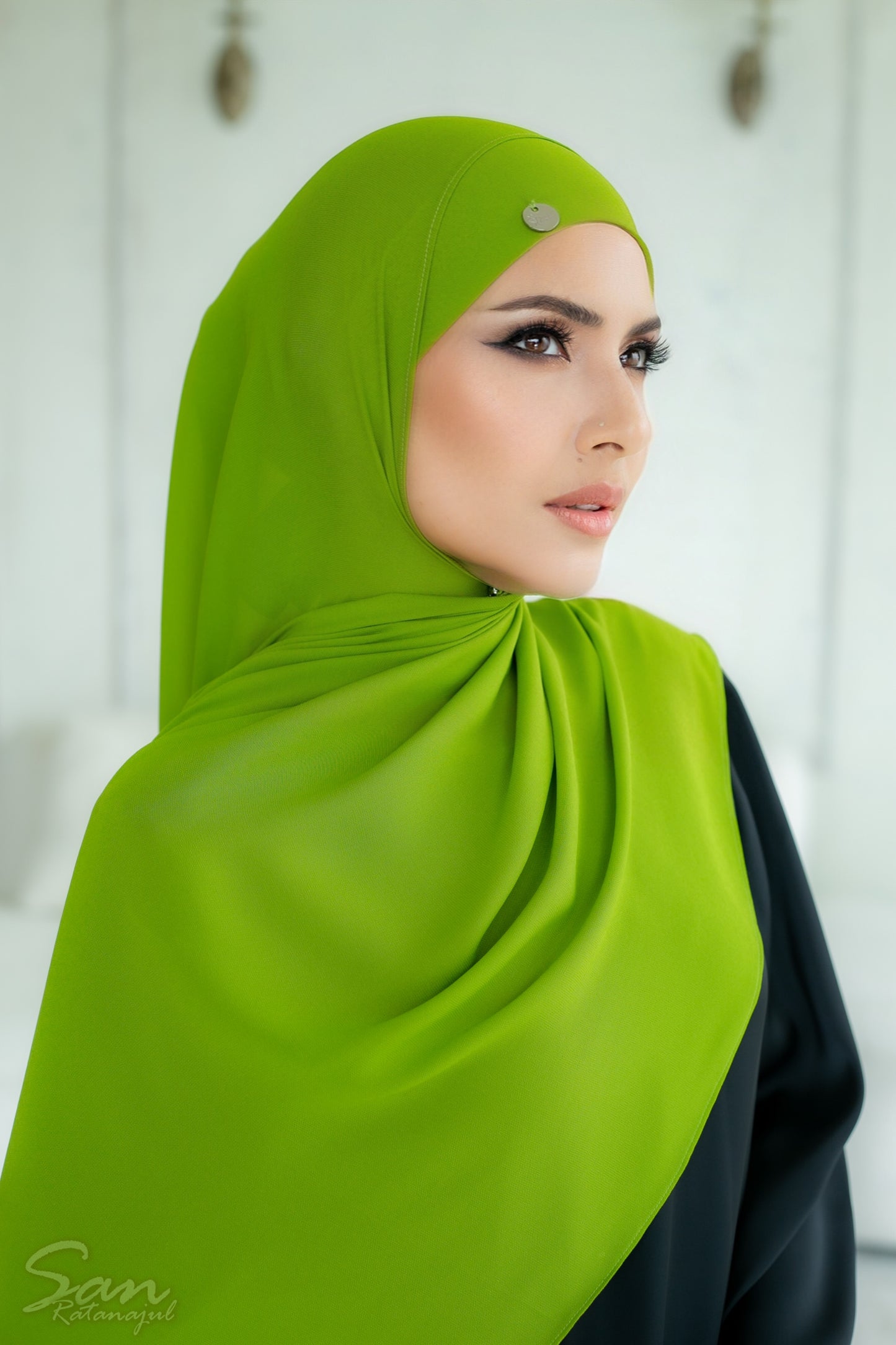 AVOCADO ~ Sakinah: Chiffon Matching Hijab Set