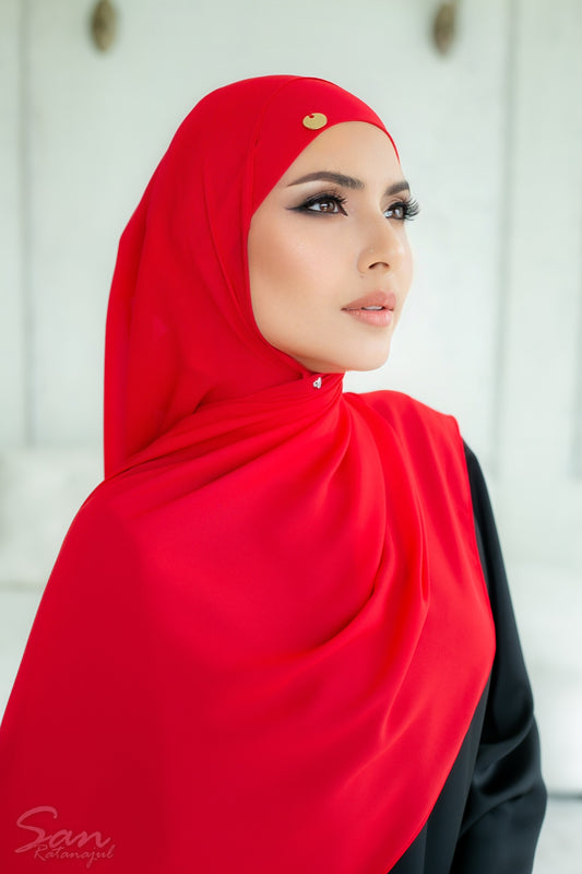 POPPY LOVES ~ Sakinah: Chiffon Matching Hijab Set