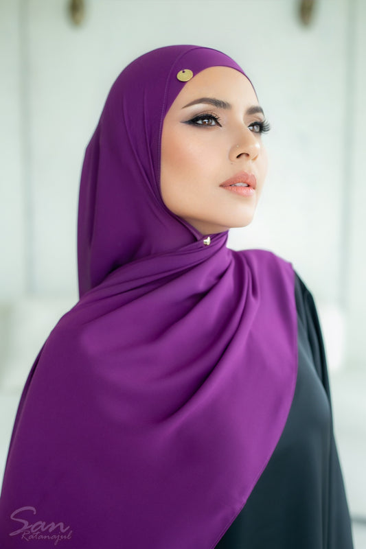 ZINZOLIN ~ Sakinah: Chiffon Matching Hijab Set