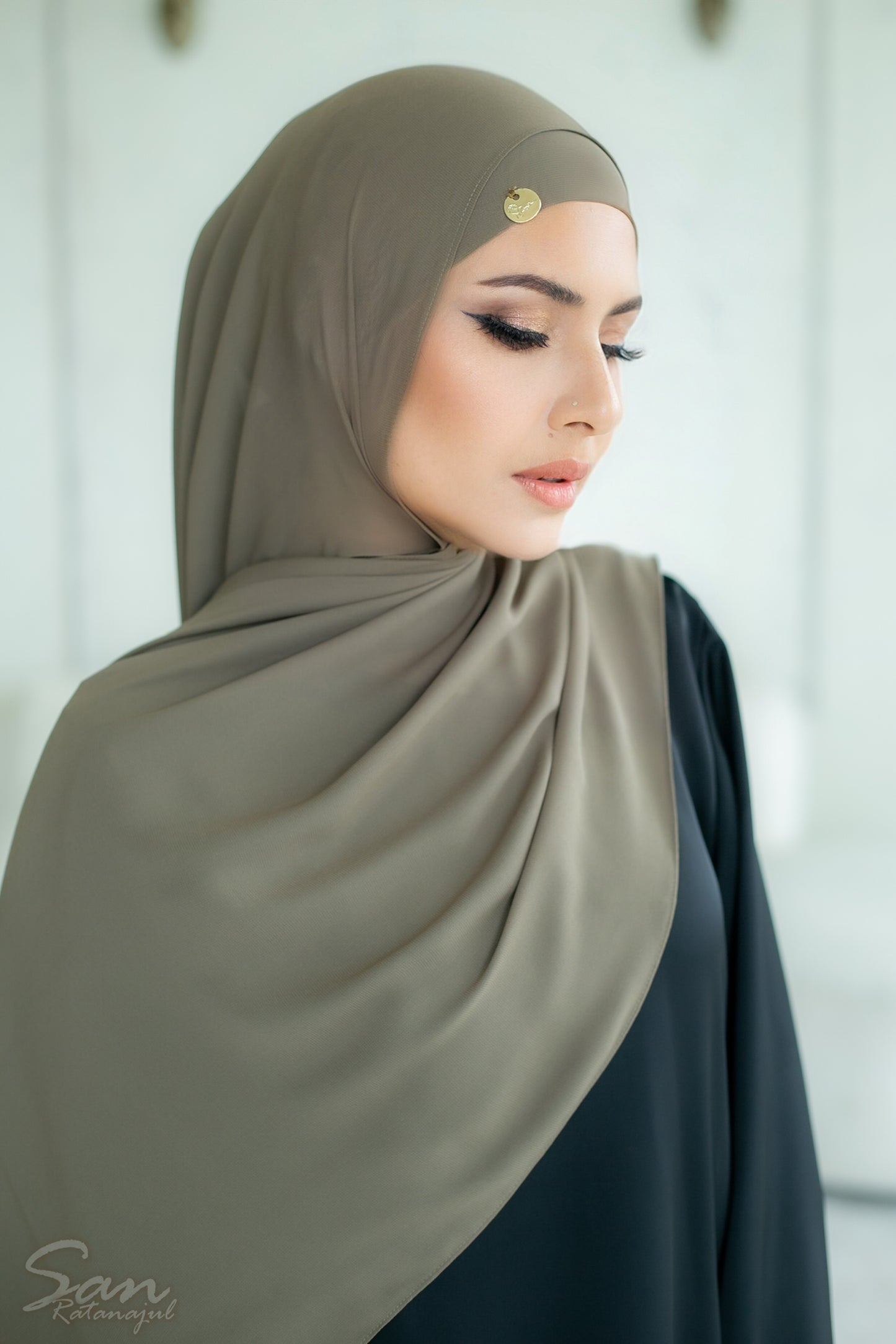 UMBER ~ Chiffon matching hijab set. ( Hijab+Underscarves)
