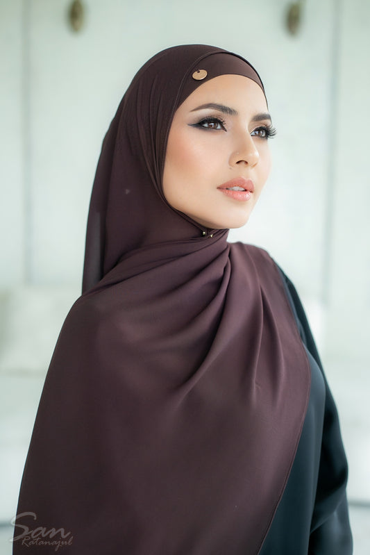 COFFEE BEEN ~ Sakinah: Chiffon Matching Hijab Set